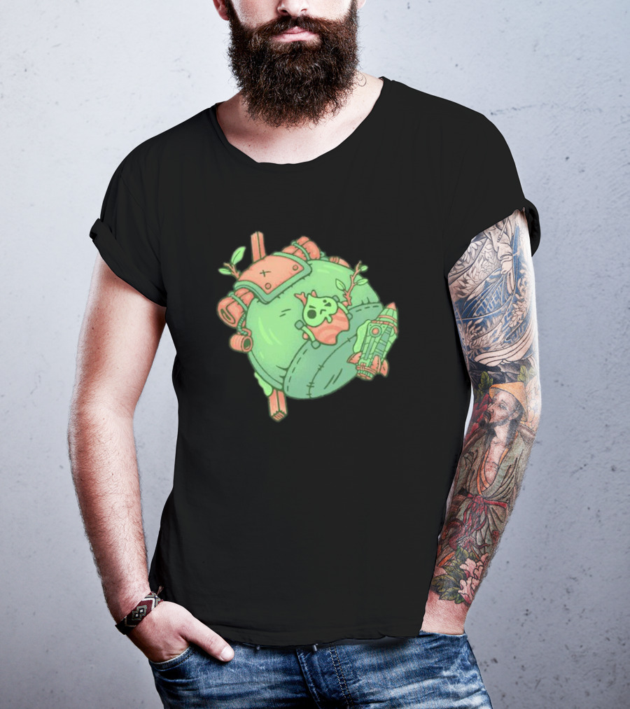 Backpack Friend Bag Camping Adventure With Alien And Rocket Details T-Shirt