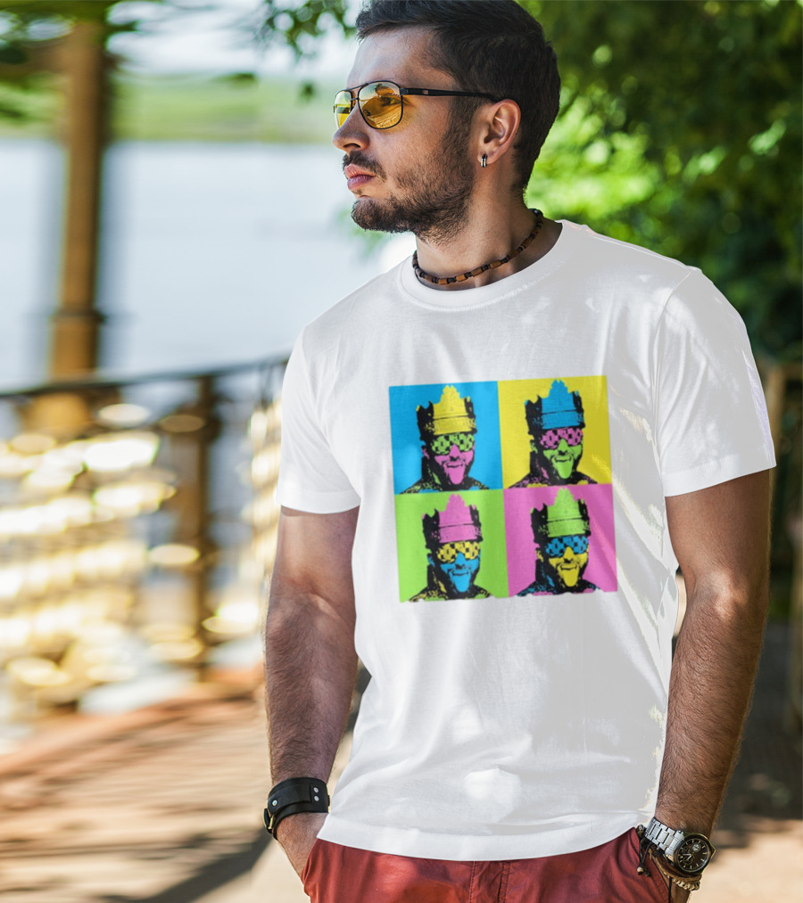 Deathmatch King Pop Art Style Color Blocks T-Shirt