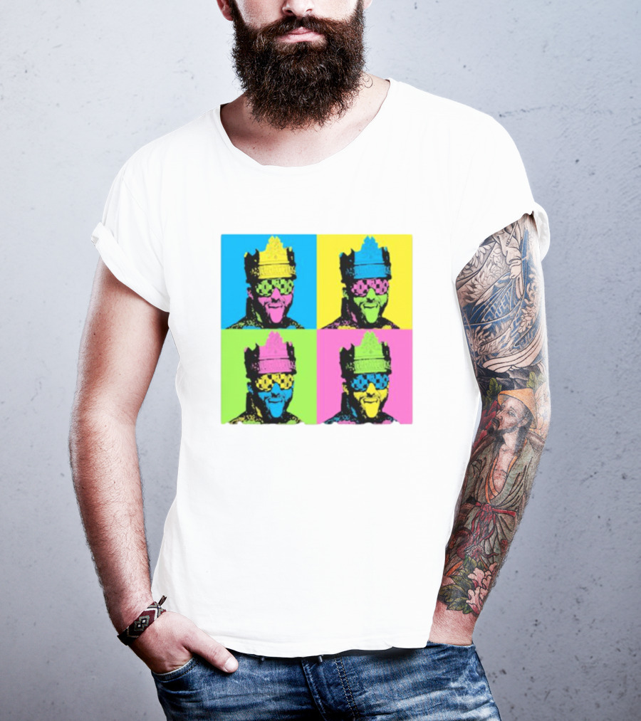 Deathmatch King Pop Art Style Color Blocks T-Shirt