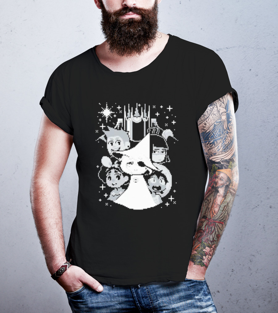 In Stars And Time Characters Pixel Art Cosmic Adventure T-Shirt