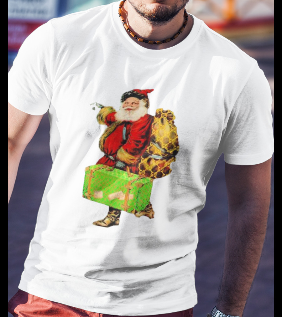 Market Designer Santa Vintage Luggage T-Shirt