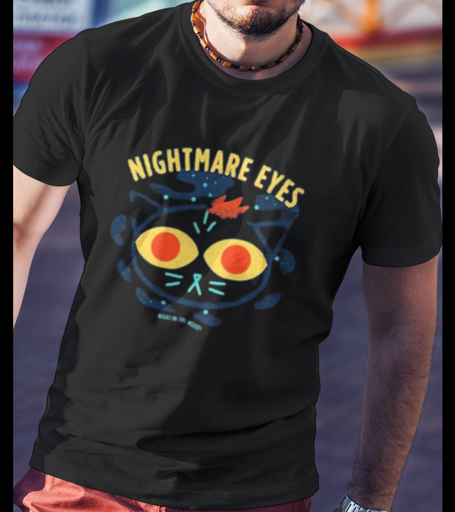 Nightmare Eyes Night In The Woods Cat T-Shirt