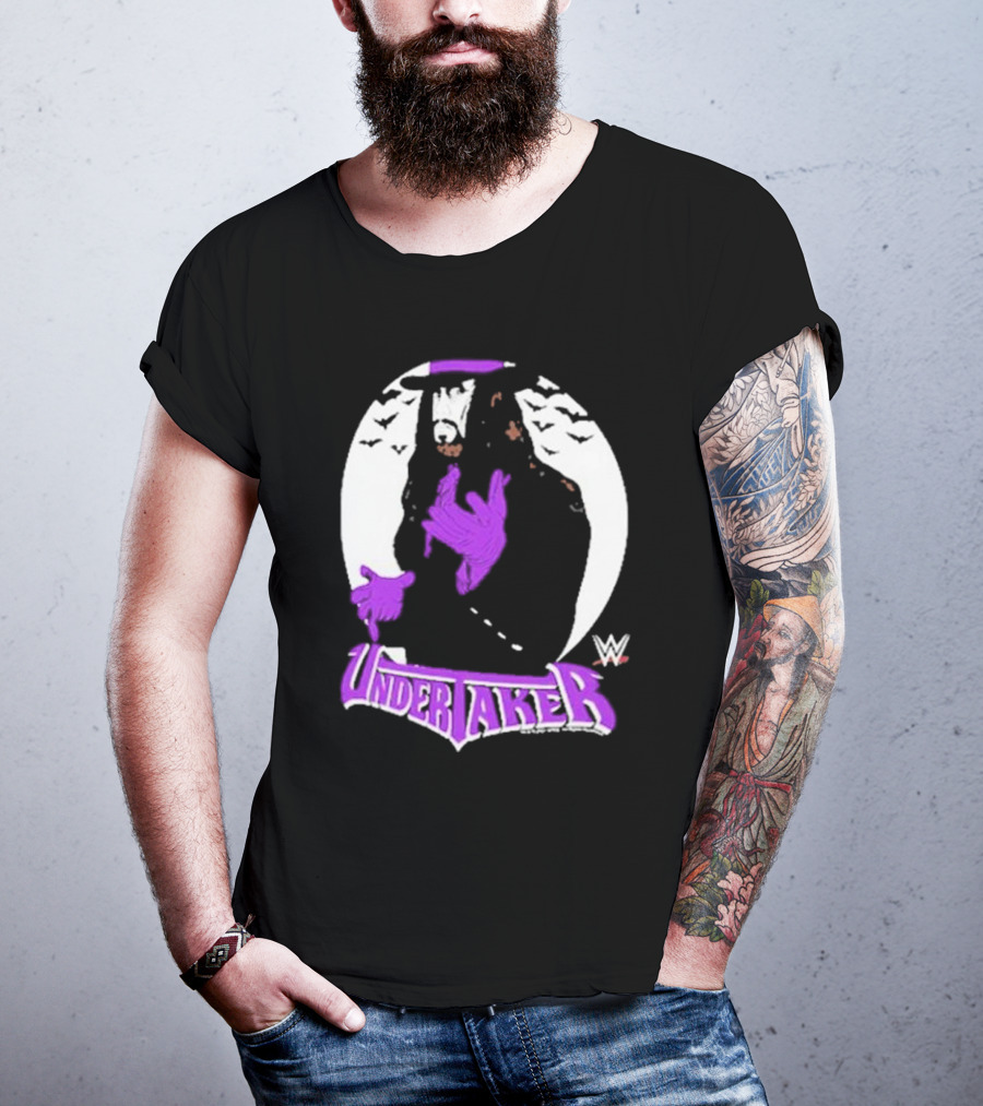 WWE Undertaker Purple Hat Bats Circle T-Shirt