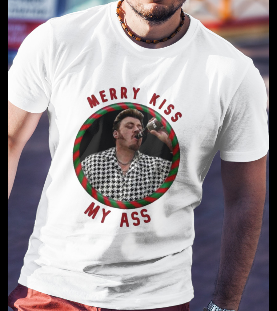 Merry Kiss My Ass Trailer Park Christmas T-Shirt
