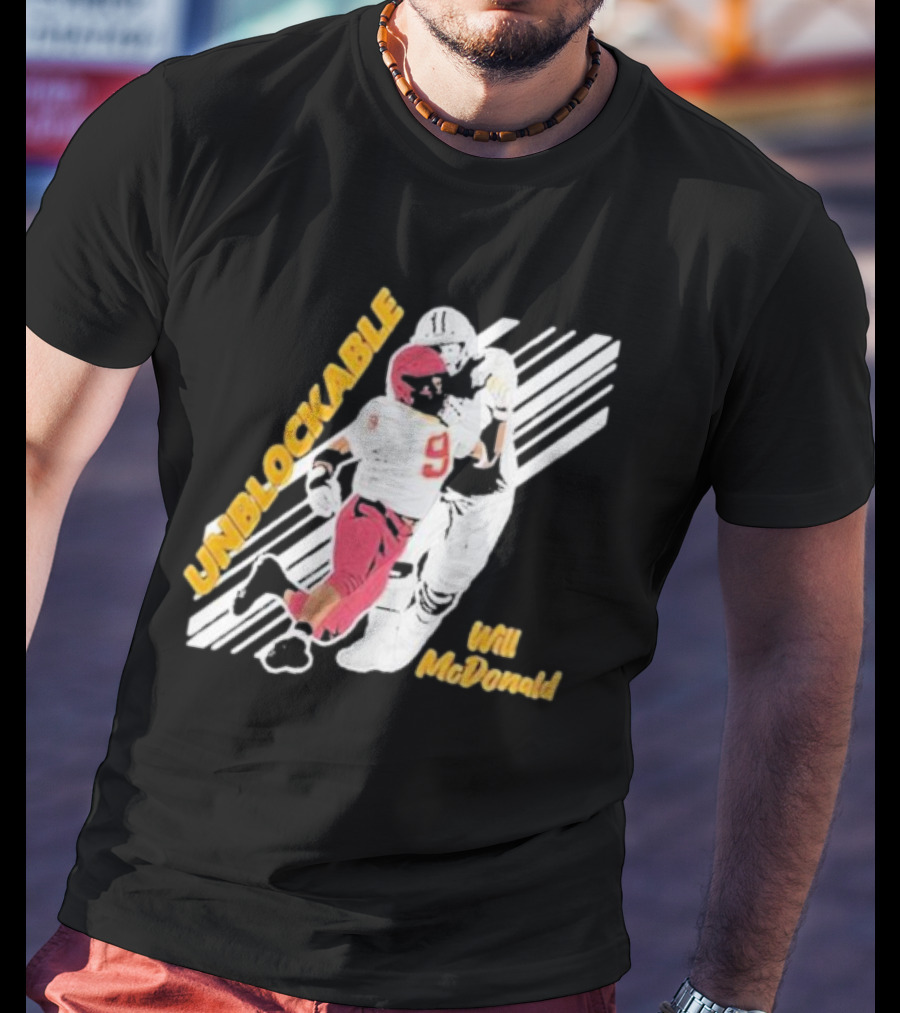 Will McDonald Unblockable Football Player 9 T-Shirt