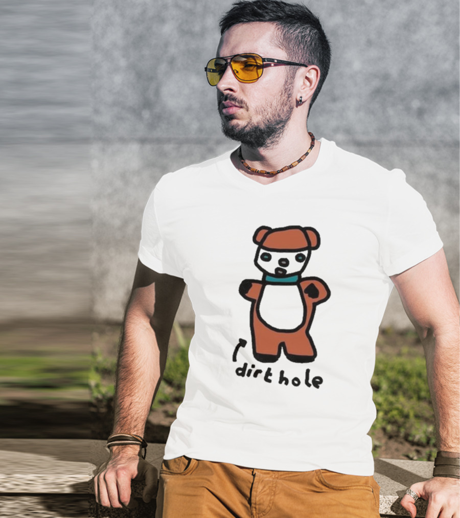 Zoebread Dirthole Bear Drawing T-Shirt