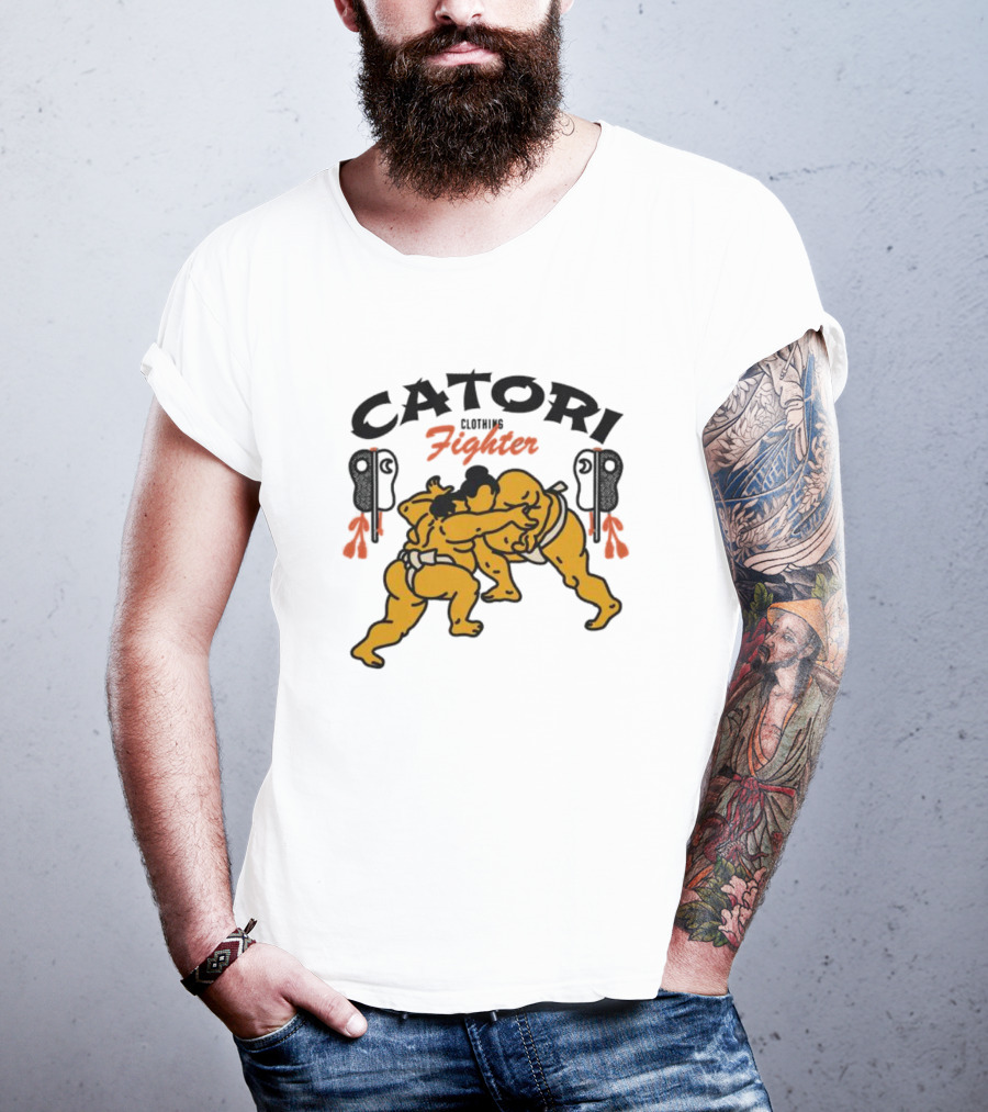 Catori Clothing Fighter Sumo Wrestlers Embrace T-Shirt
