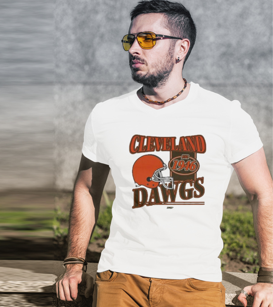 Cleveland Dawgs Est 1946 Football Helmet T-Shirt