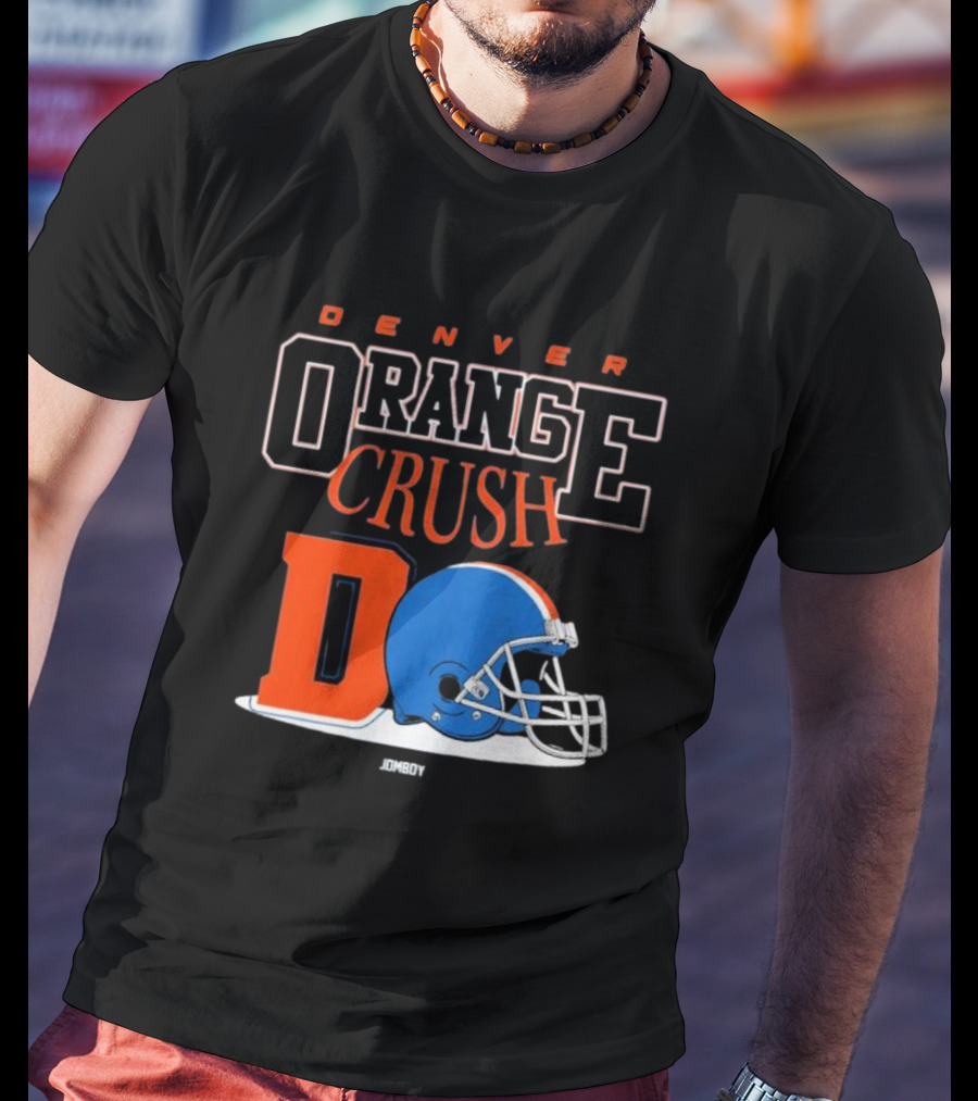 Denver Broncos Orange Crush Retro Helmet Logo D Jomboy T-Shirt
