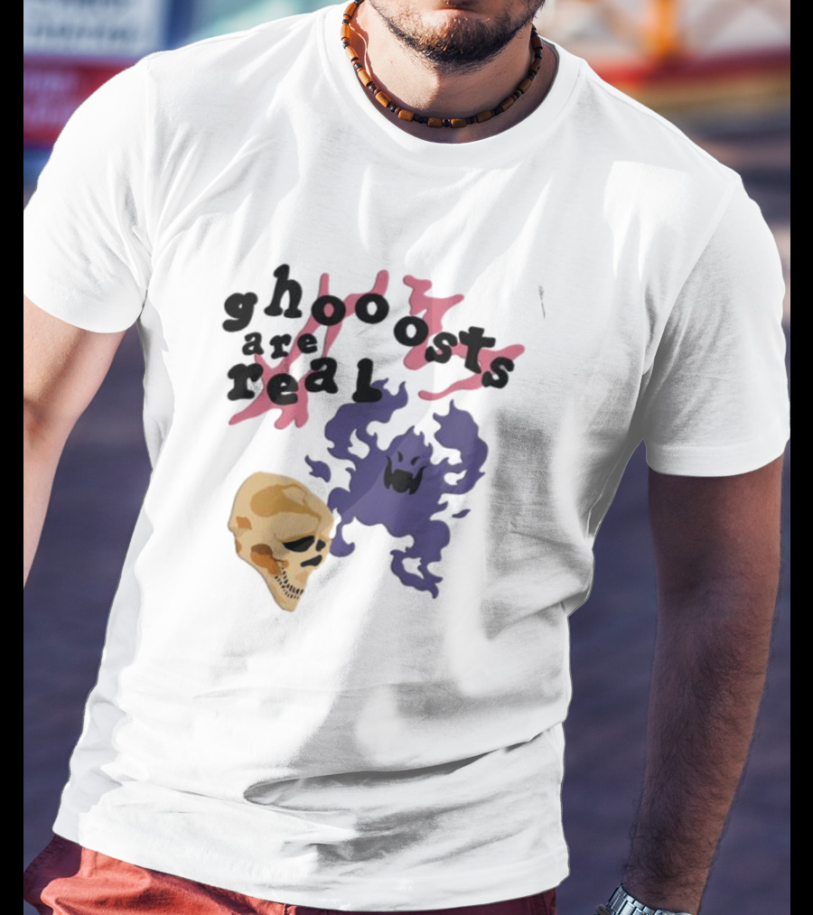 Ghoooosts Are Real Skull Purple And Pink T-Shirt