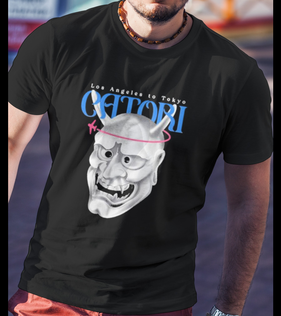 Los Angeles To Tokyo Catori Oni Mask T-Shirt