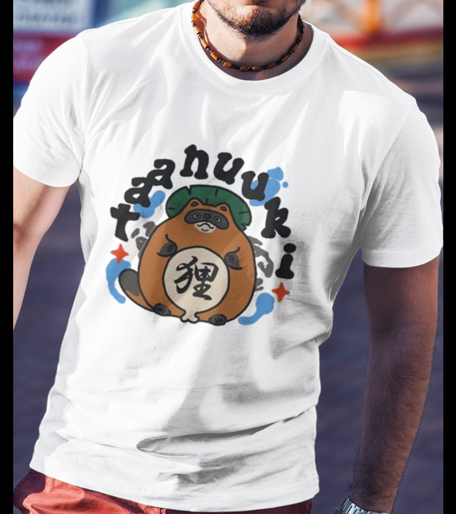 Tanuki Lucky Cat Kanji T-Shirt