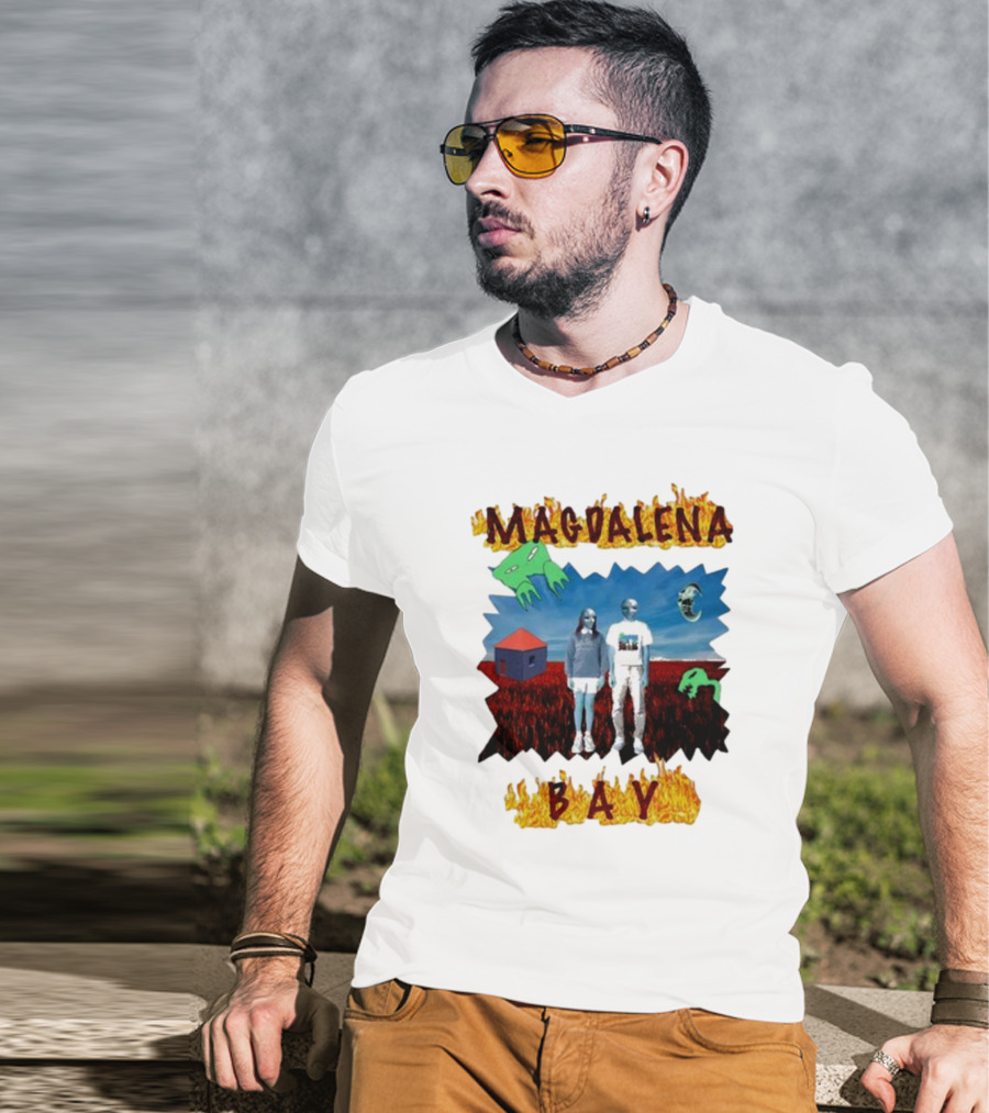 Magdalena Bay Mercurialworld Surreal Landscape With Alien Figures T-Shirt