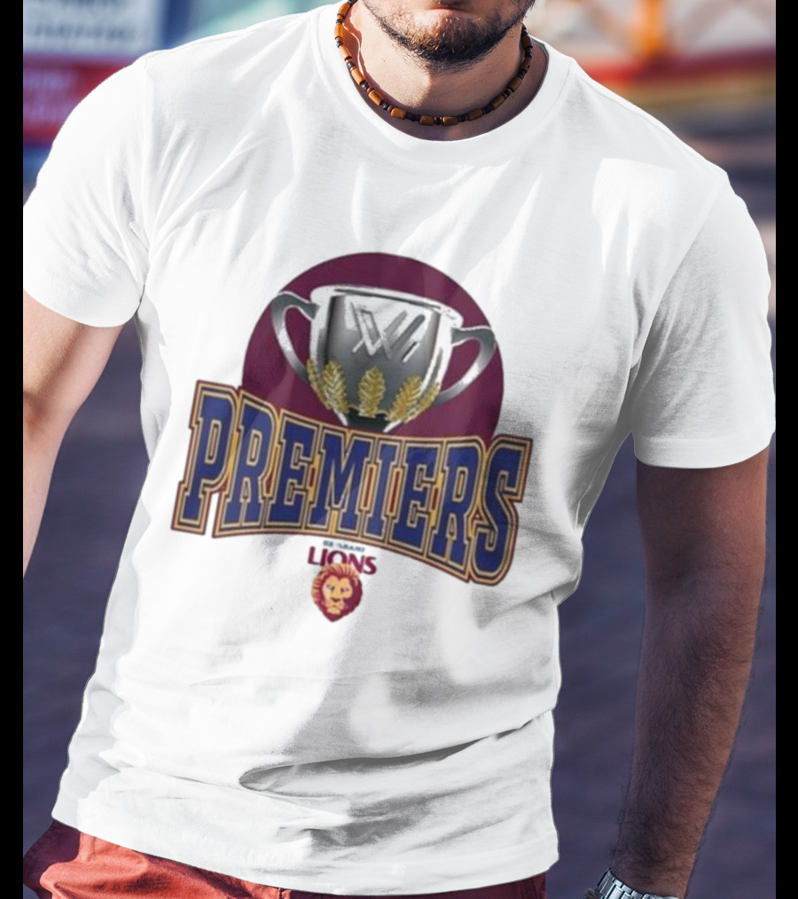 Premiers AFLW Brisbane Lions Champion Trophy T-Shirt