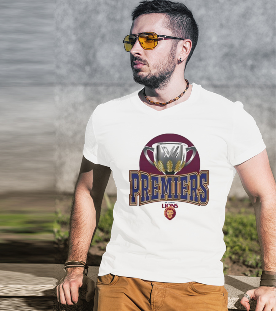 Premiers AFLW Brisbane Lions Champion Trophy T-Shirt