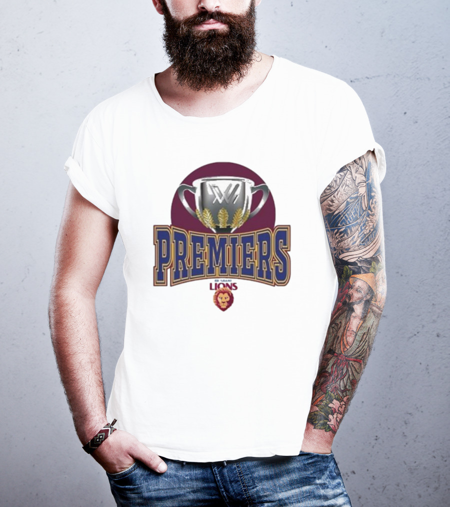 Premiers AFLW Brisbane Lions Champion Trophy T-Shirt