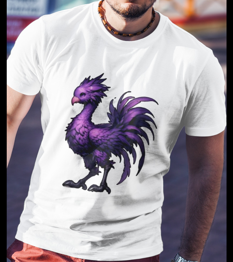 Purple Chocobo Fantasy Creature Mythical Bird Iconic Character T-Shirt