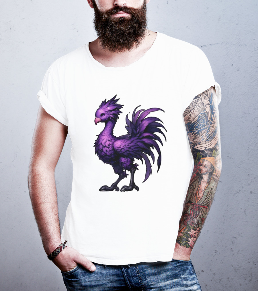 Purple Chocobo Fantasy Creature Mythical Bird Iconic Character T-Shirt