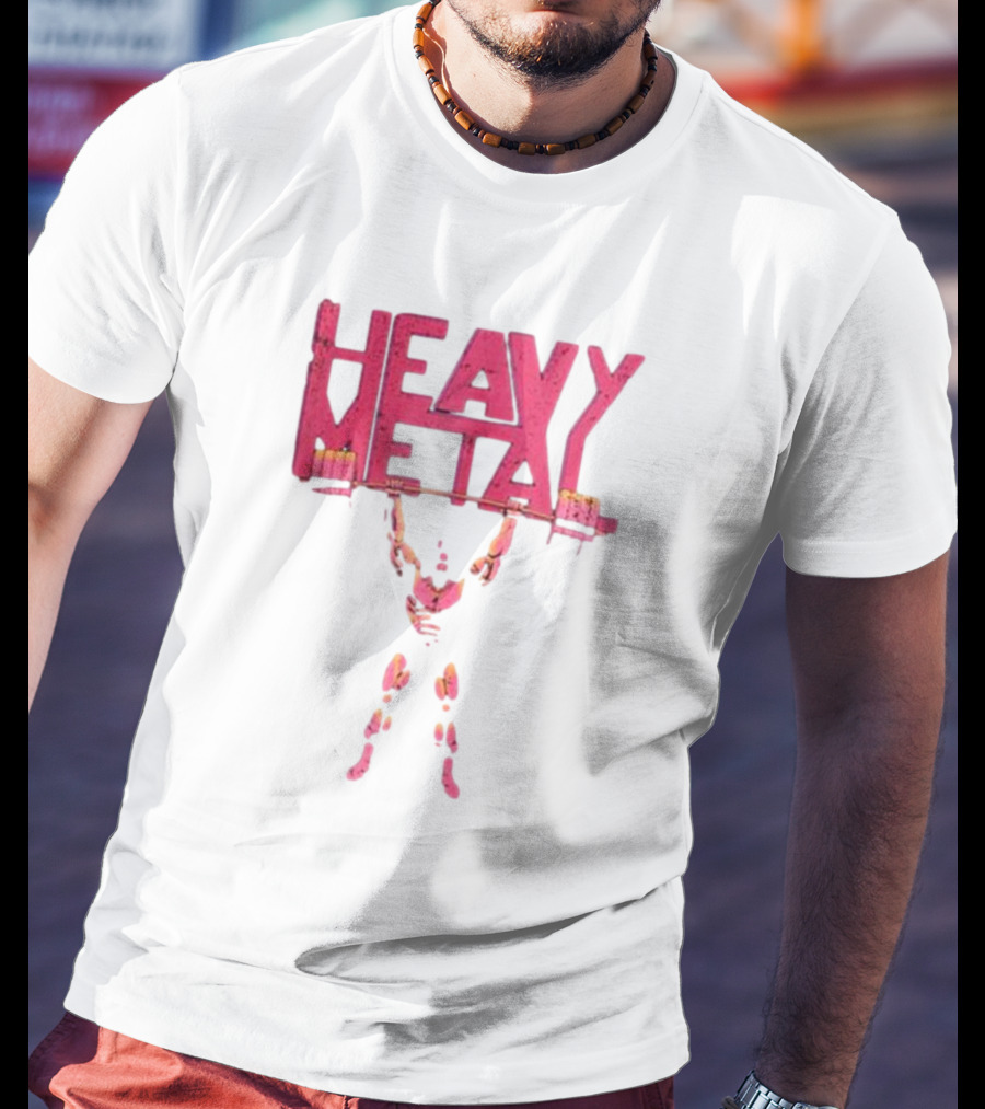 HEAVY METAL OVERHEAD PRESS LIFTING BARBELL T-Shirt