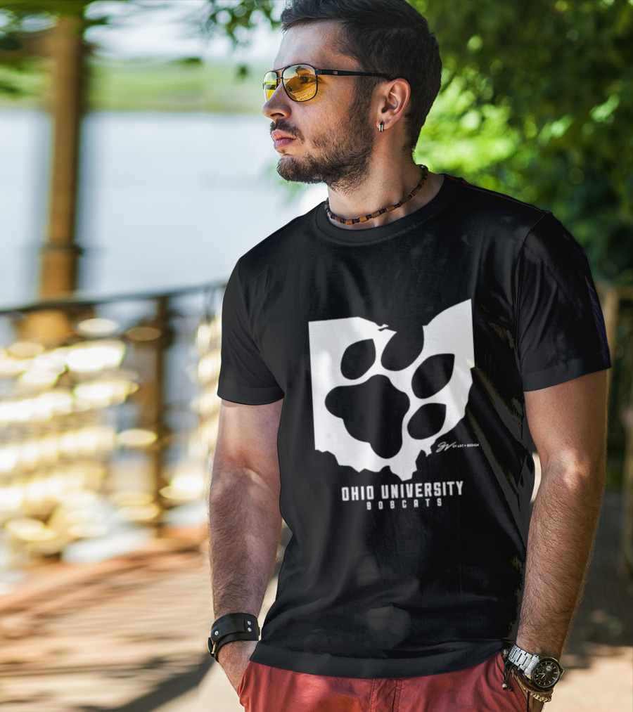 Ohio University Bobcats Paw Prints T-Shirt