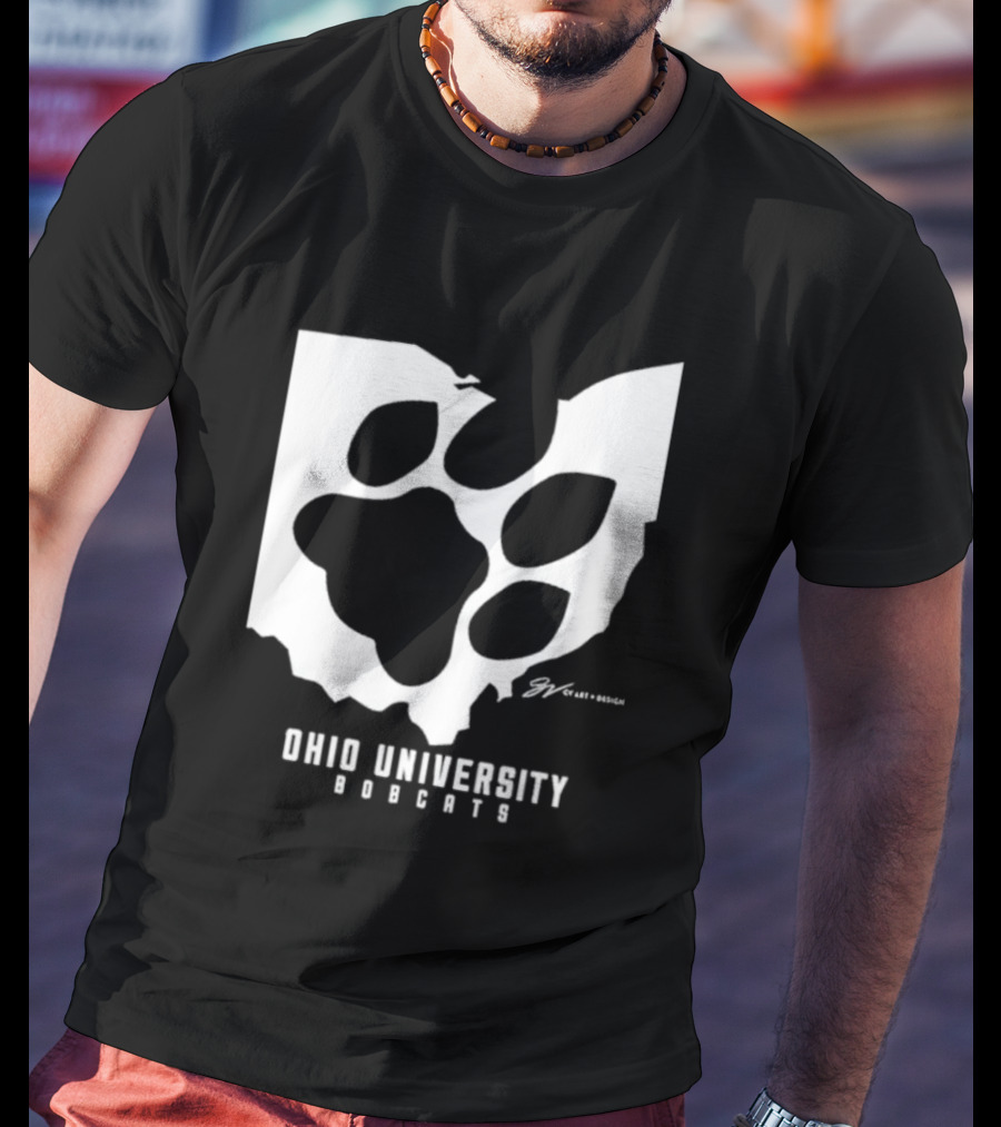 Ohio University Bobcats Paw Prints T-Shirt