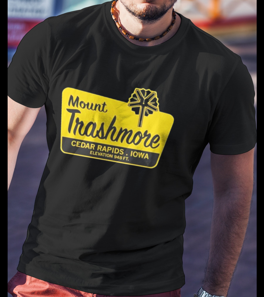 Mount Trashmore Cedar Rapids Iowa Elevation 948 Ft T-Shirt