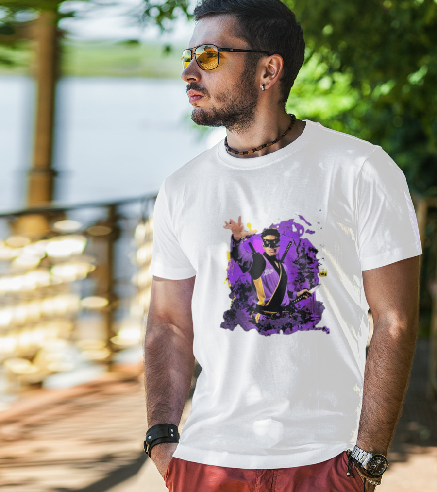 Rui Hachimura Japan Ninja Basketball Player 28 Manga Style Action Pose T-Shirt