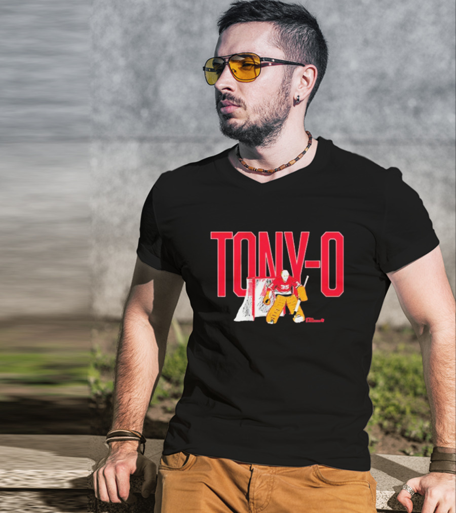 TONY-O Number 35 Hockey Goalie T-Shirt