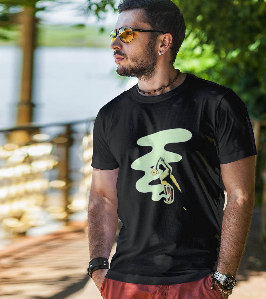Whale Healer Surreal Creature With Abstract Eye And Vapor Trail T-Shirt