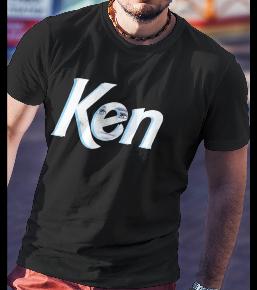 Ken Barbie Face In Text T-Shirt