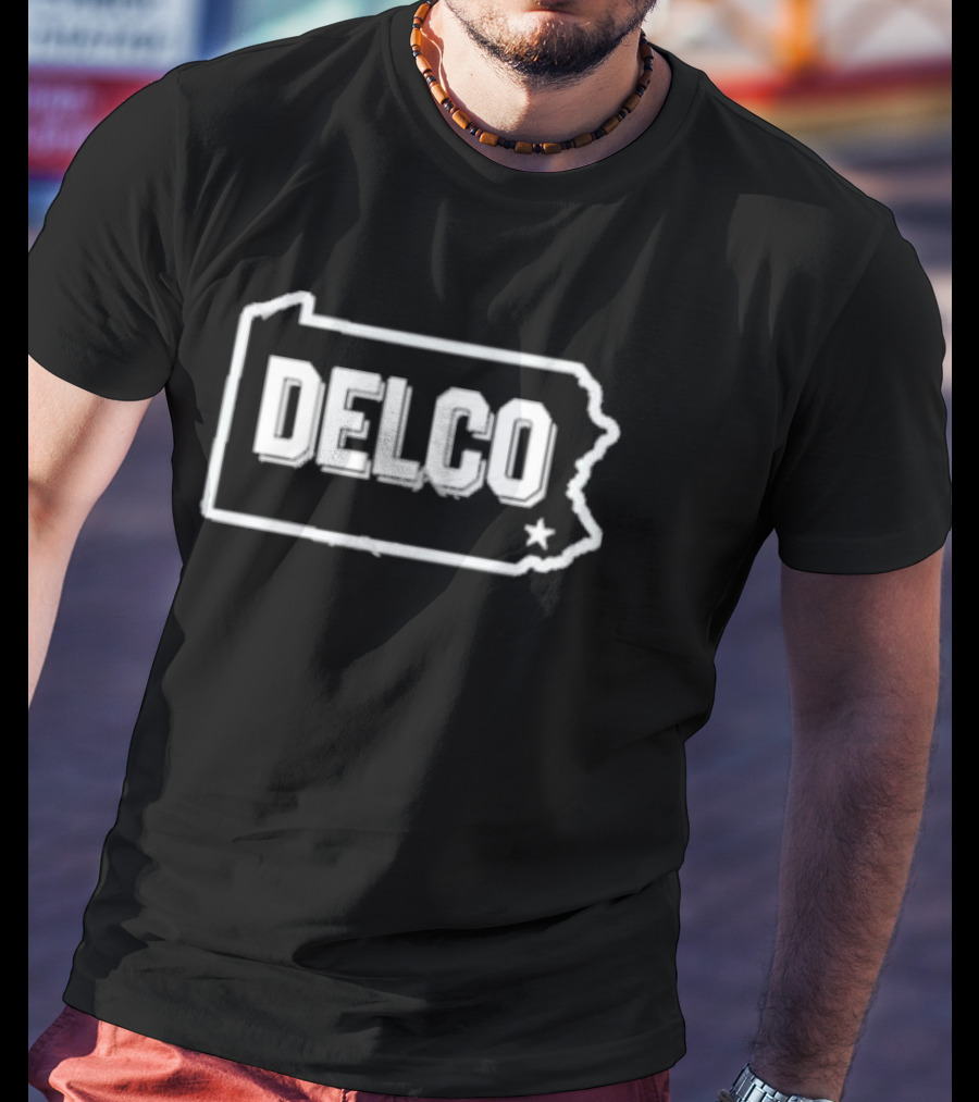 Blue Rooted Delco PA Midnight Pennsylvania Outline T-Shirt