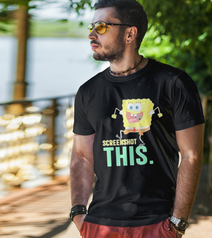 Devsprings Screenshot This Spongebob Jumping Excitedly T-Shirt