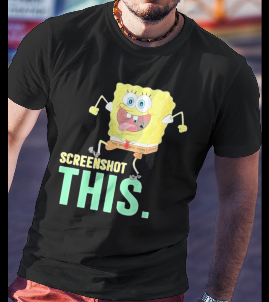 Devsprings Screenshot This Spongebob Jumping Excitedly T-Shirt