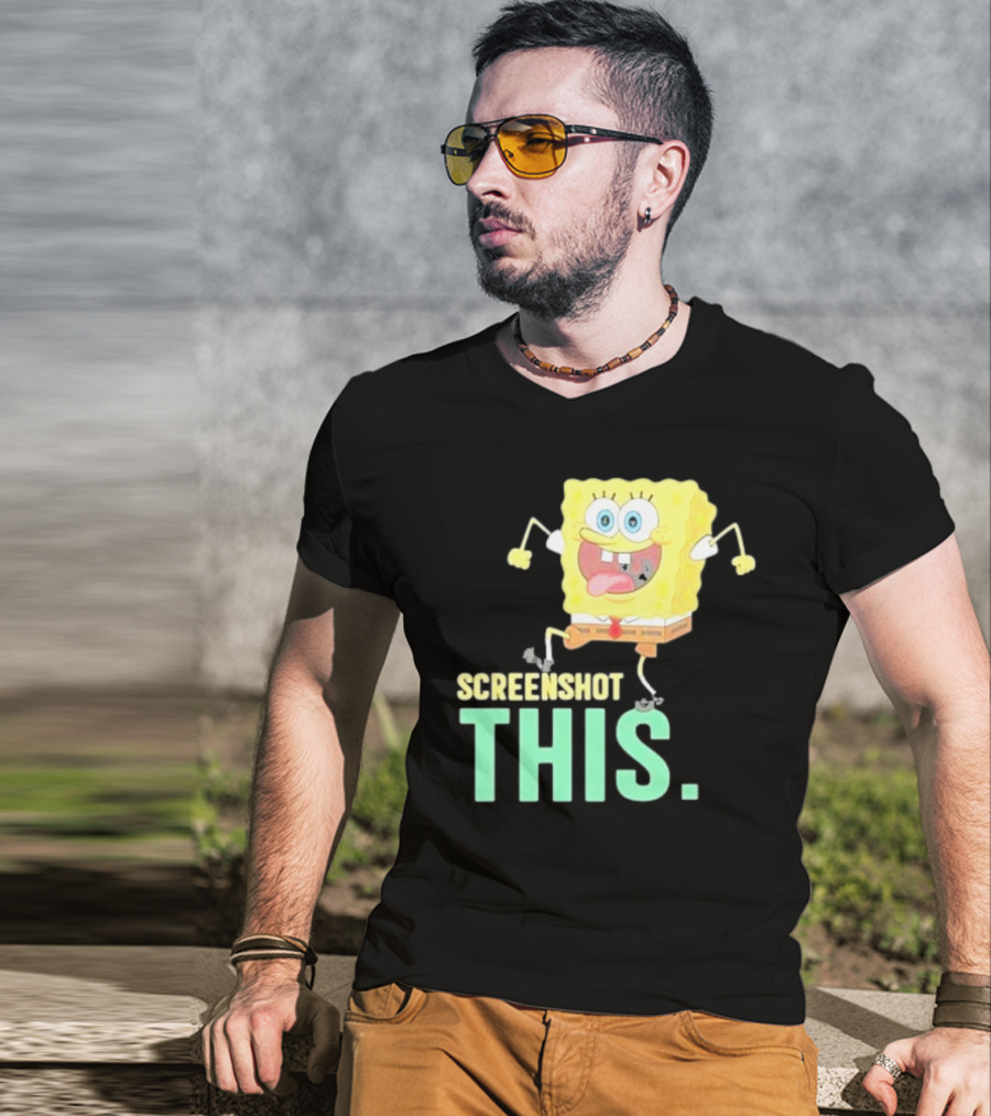 Devsprings Screenshot This Spongebob Jumping Excitedly T-Shirt