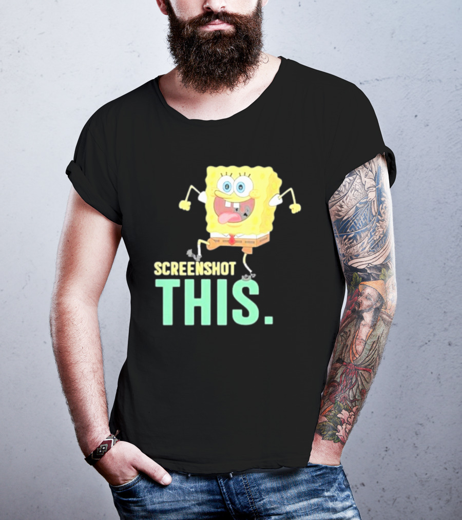Devsprings Screenshot This Spongebob Jumping Excitedly T-Shirt
