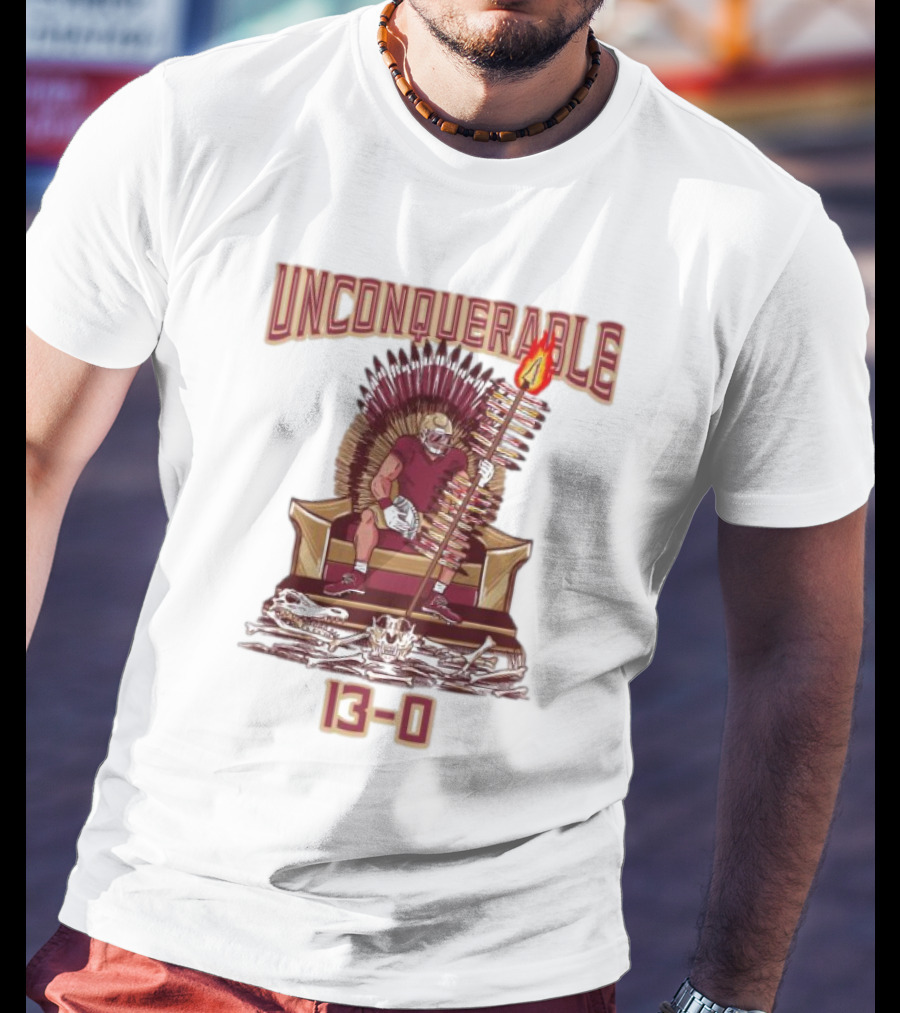 Florida State Seminoles Unconquerable 13-0 Throne King T-Shirt