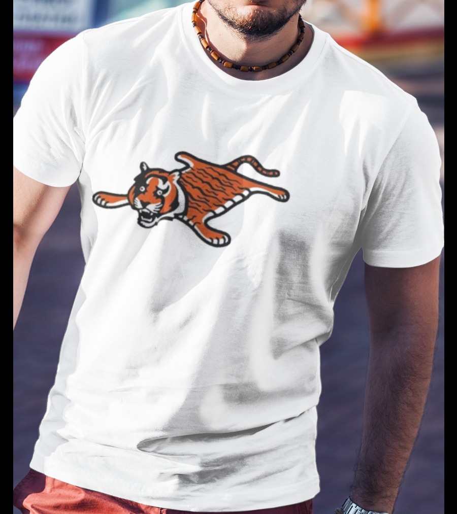 Cincinnati Bengals Funny Flat Mascot Tiger T-Shirt