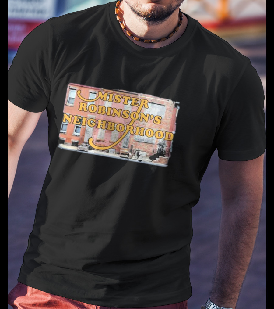Mister Robinson's Neighborhood Urban Background Image T-Shirt