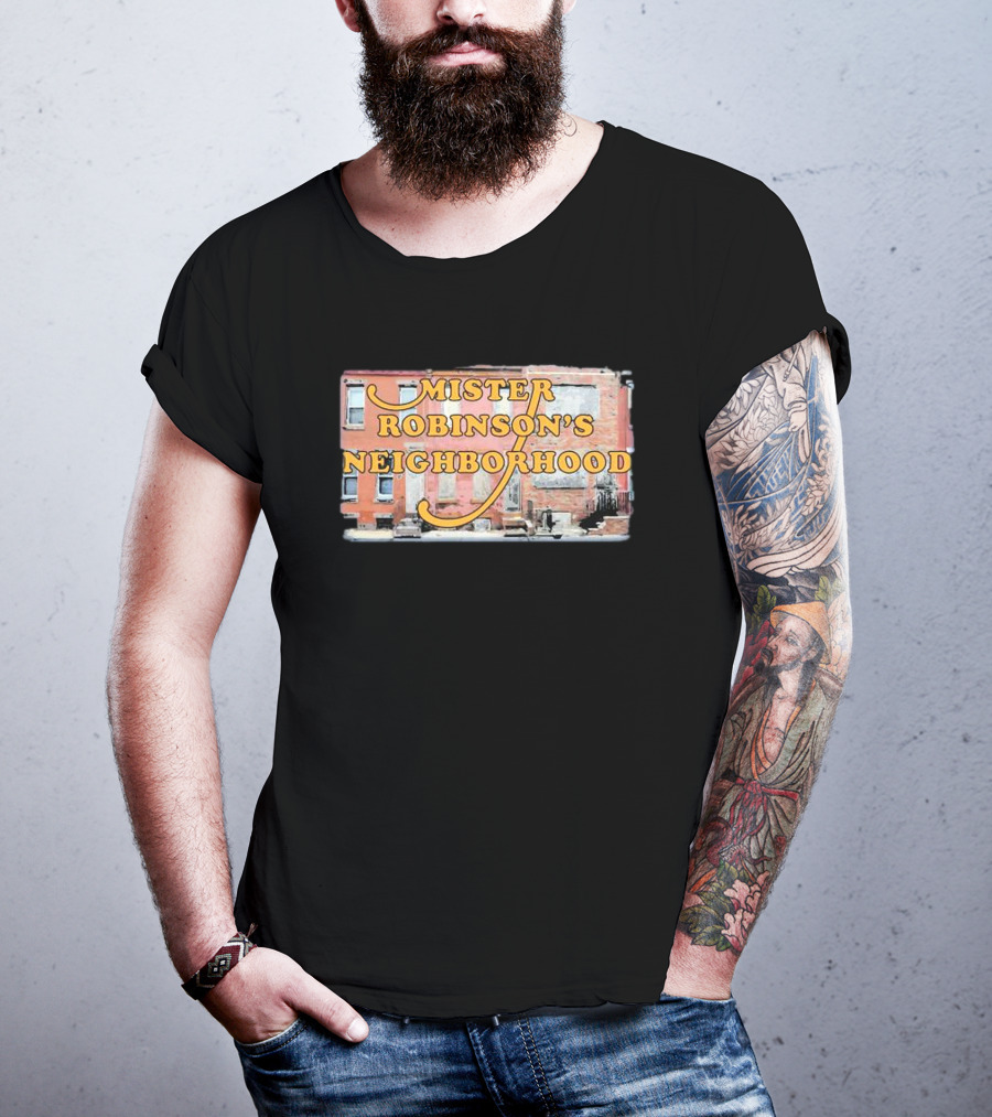 Mister Robinson's Neighborhood Urban Background Image T-Shirt