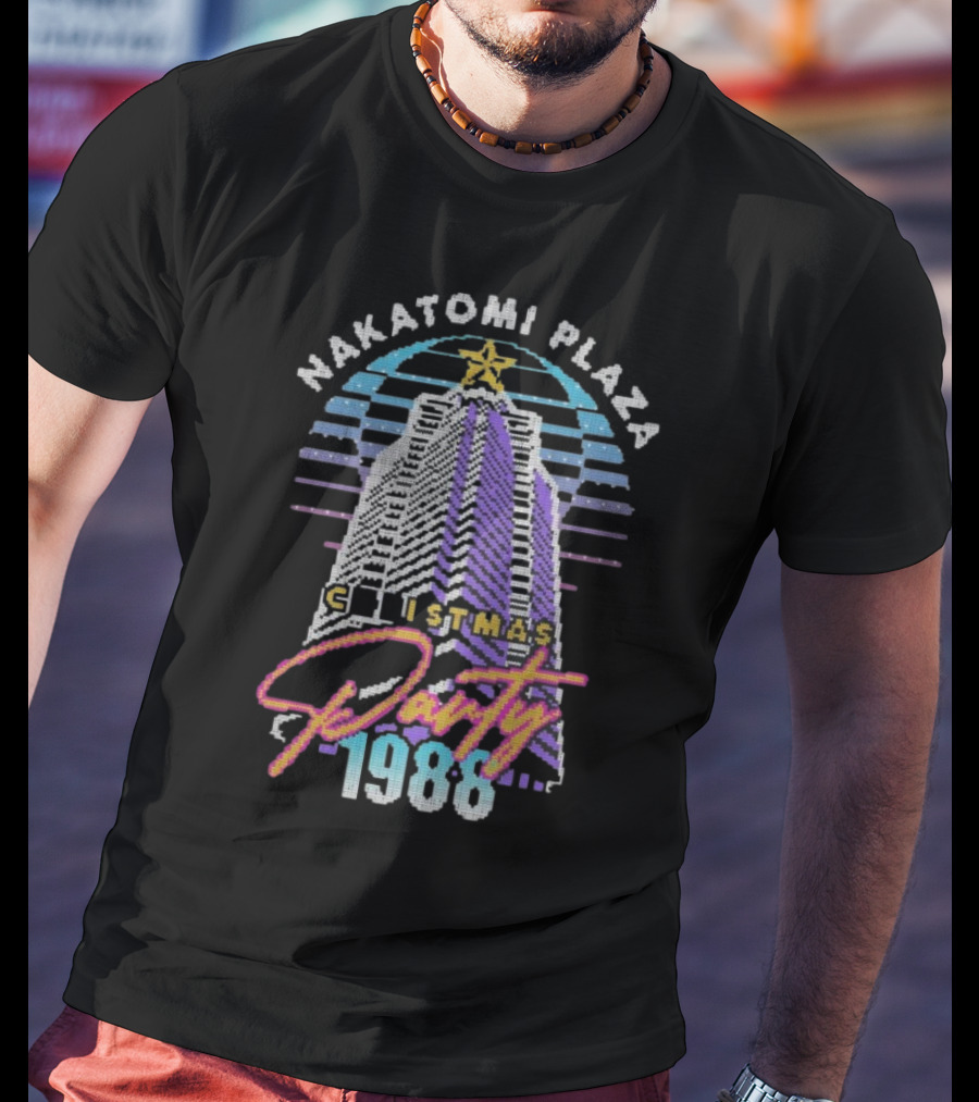 Nakatomi Plaza Christmas Party 1988 Vintage Sweater Bruce Plaza T-Shirt