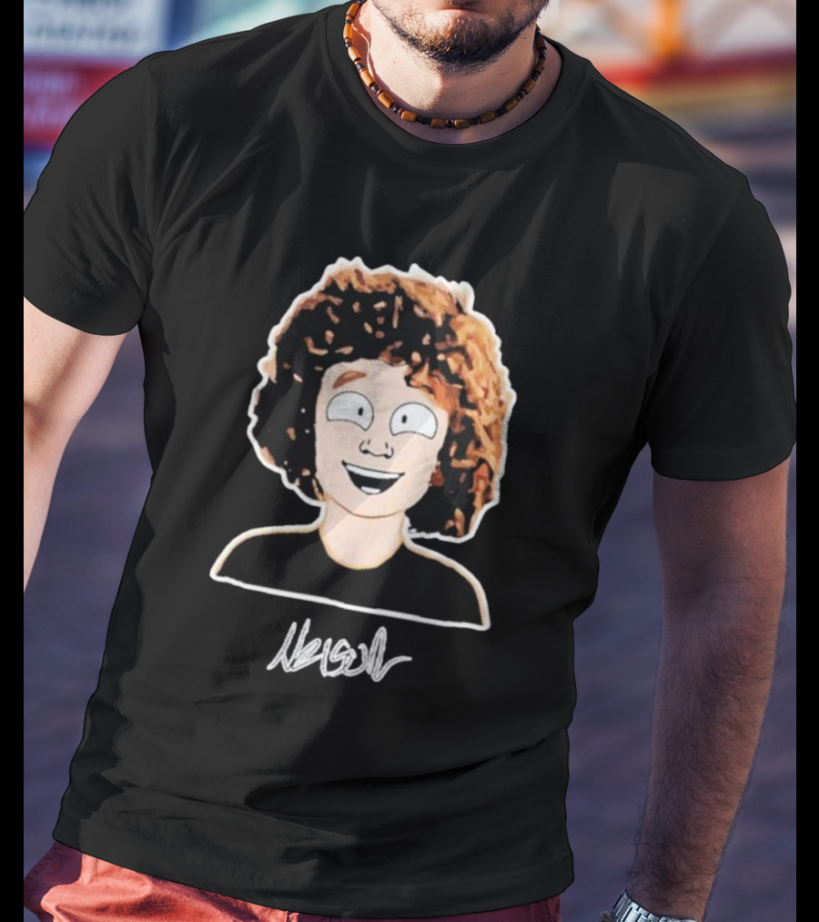 Nelson Neumann Cartoon Portrait Signature T-Shirt