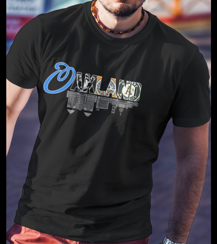 Oakland Skyline Athletics Warriors Raiders Influence T-Shirt