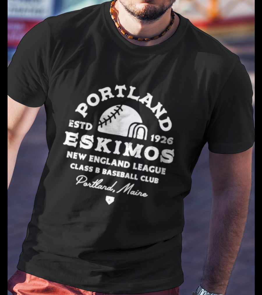 Portland Eskimos Estd 1926 New England League Class B Baseball Club Portland Maine T-Shirt