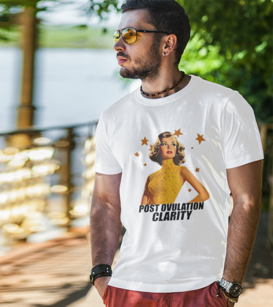 Retro Starburst Woman With Post Ovulation Clarity T-Shirt