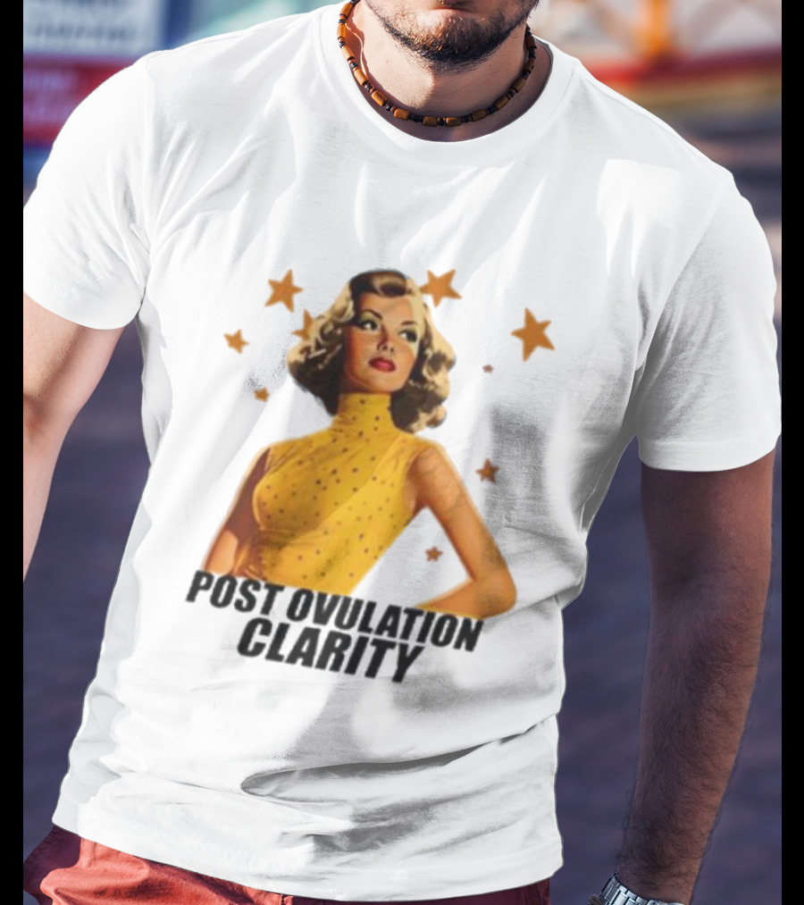 Retro Starburst Woman With Post Ovulation Clarity T-Shirt
