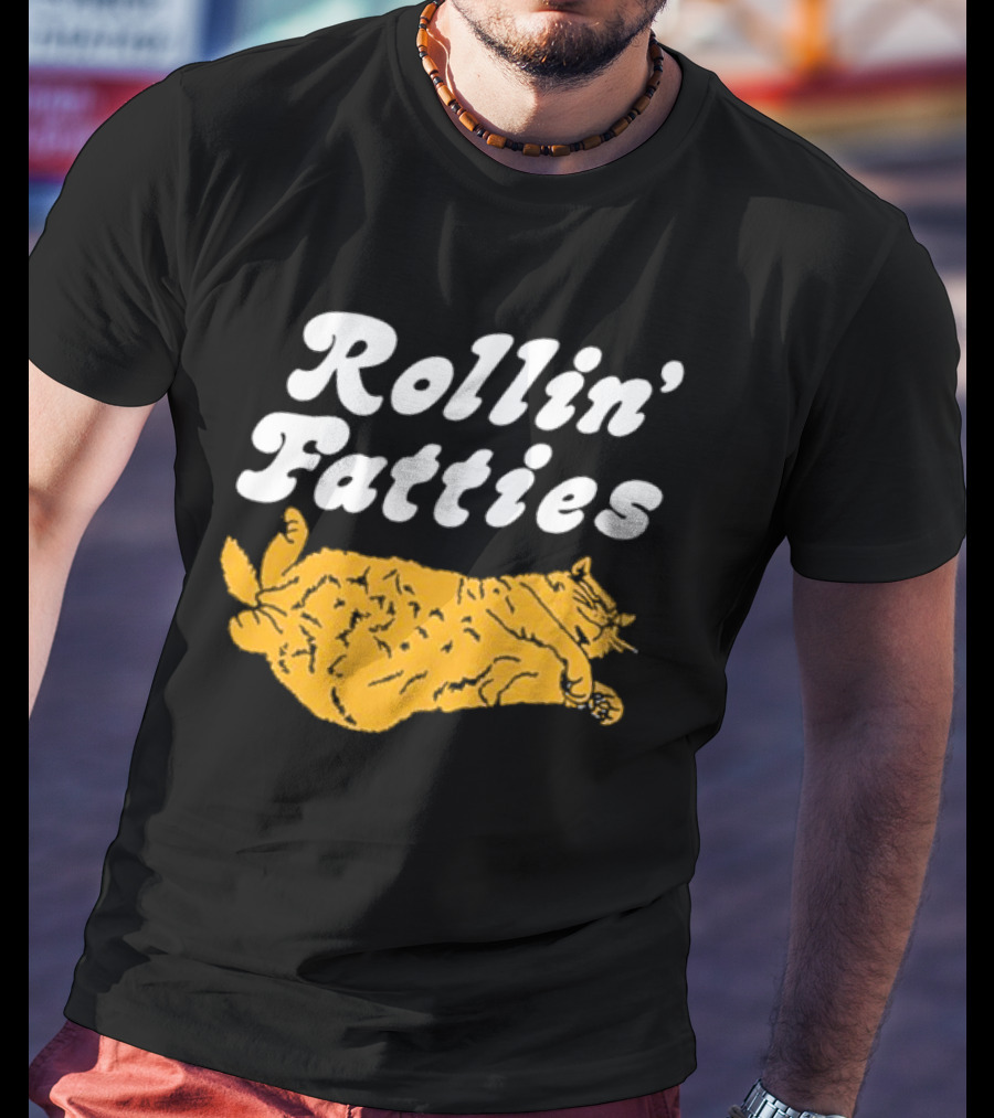 Rollin' Fatties Cat Comical Feline T-Shirt