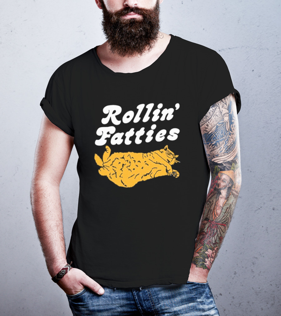 Rollin' Fatties Cat Comical Feline T-Shirt