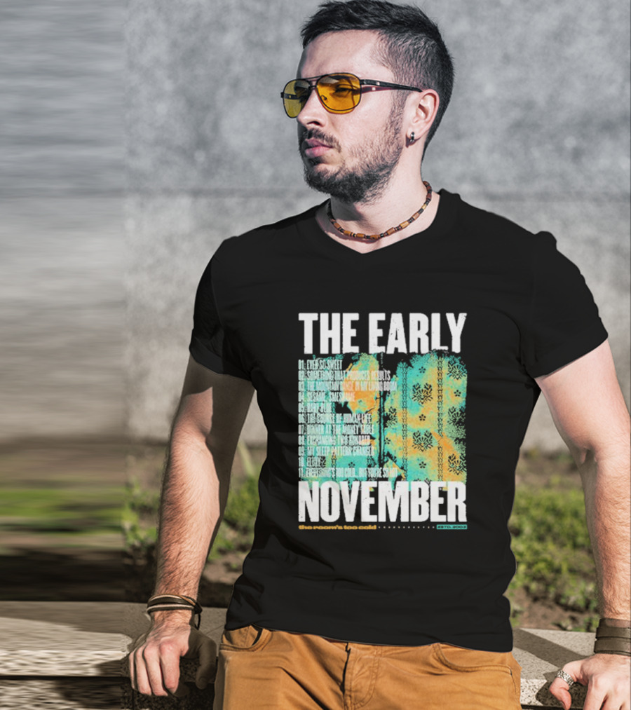 THE EARLY NOVEMBER The Room's Too Cold Tracklist 2003 T-Shirt