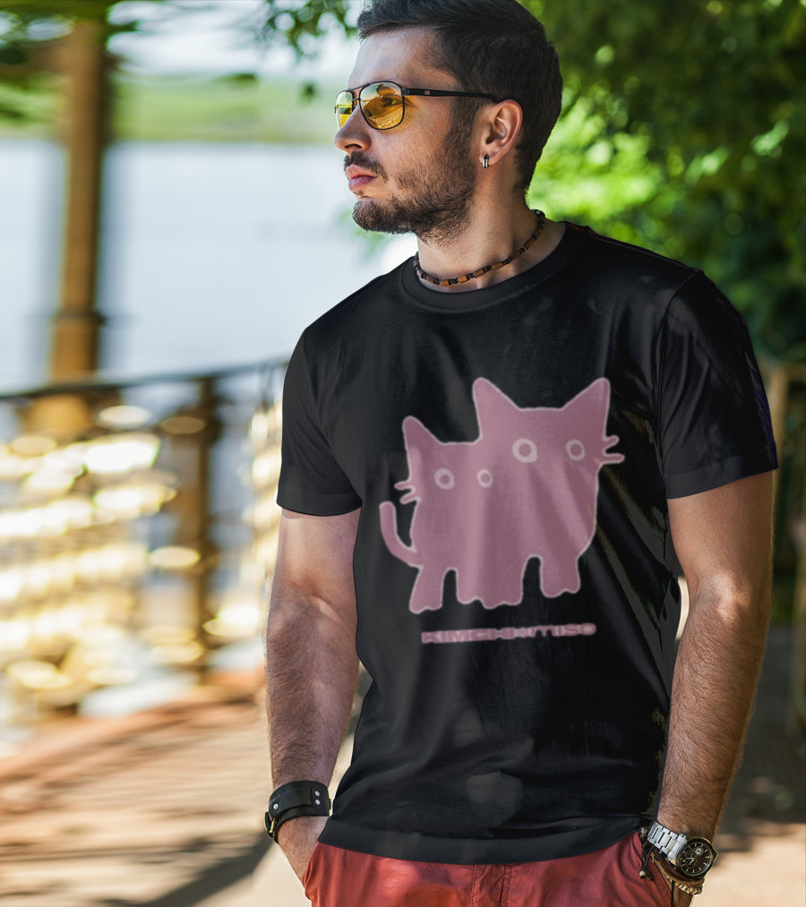 Twins Cat Kimchi Miso Retro Feline Duo T-Shirt