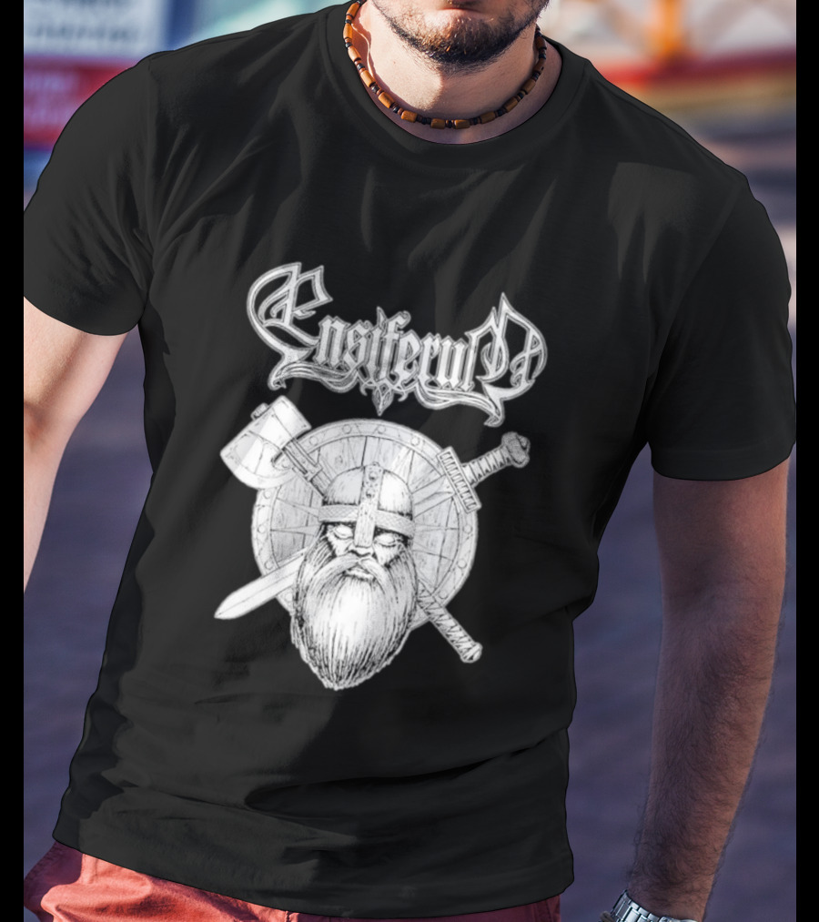 Ensiferum Viking Warrior Axe Sword Shield Nordic T-Shirt